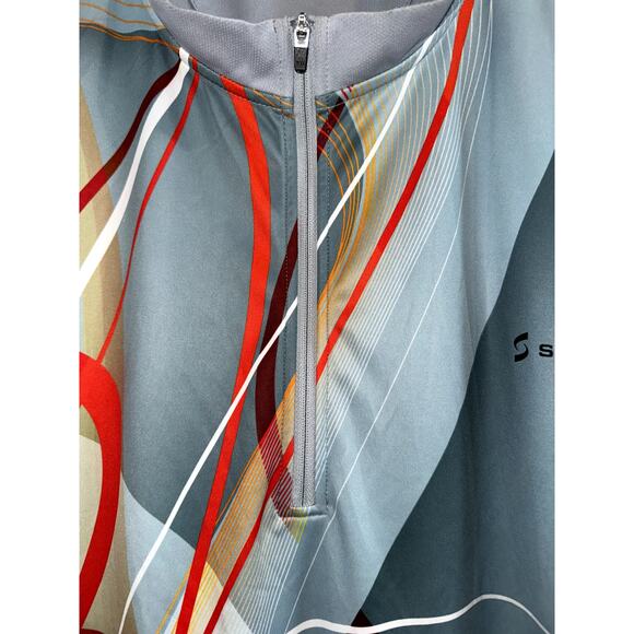Savalino 1/4 Zip Men’s Bowling Shirt 8XL Geometric Design - Picture 5 of 9